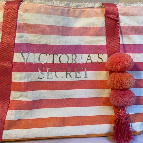 Victoria’s Secret Stripped tote bag Sz M - Picture 3 of 9
